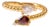 Ruby & Diamond Teardrop Glow Gold Adjustable Ring, Size 8 For Sale