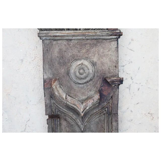 19th Century English Victorian Era, Tall Wooden Panel / Antique Wood Paneling For Sale - Image 6 of 9