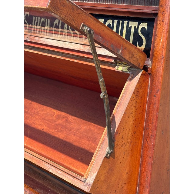 Antique Mackenzies Biscuits Display Cabinet in Mahogany, 1880 For Sale - Image 10 of 12
