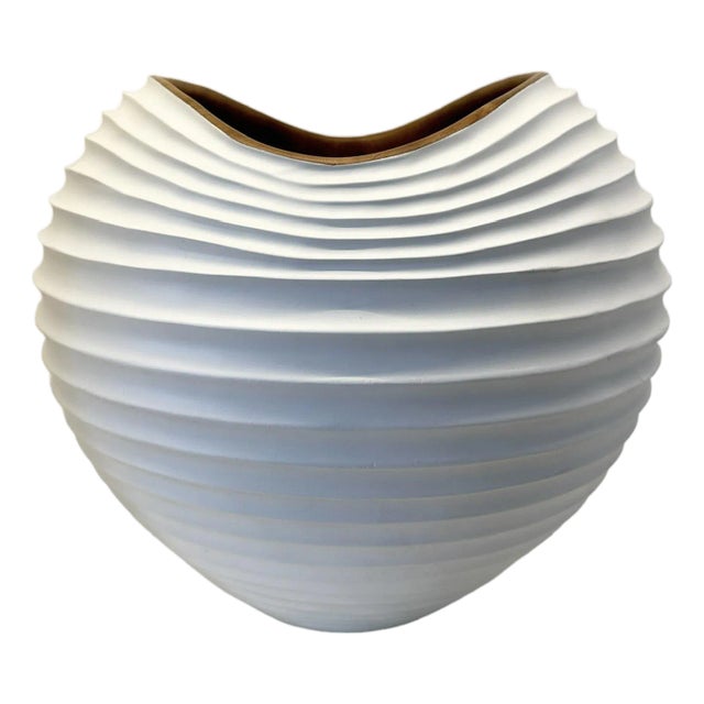 Dune Circular Tamarind Wood Vase For Sale