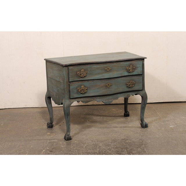 18th C. Portuguese Raised Chest, Dark Teal For Sale - Image 11 of 11