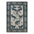 1880s Antique Small Blue and Ivory Chinese Ningxia Small Foo Dog Greek Key Rug For Sale