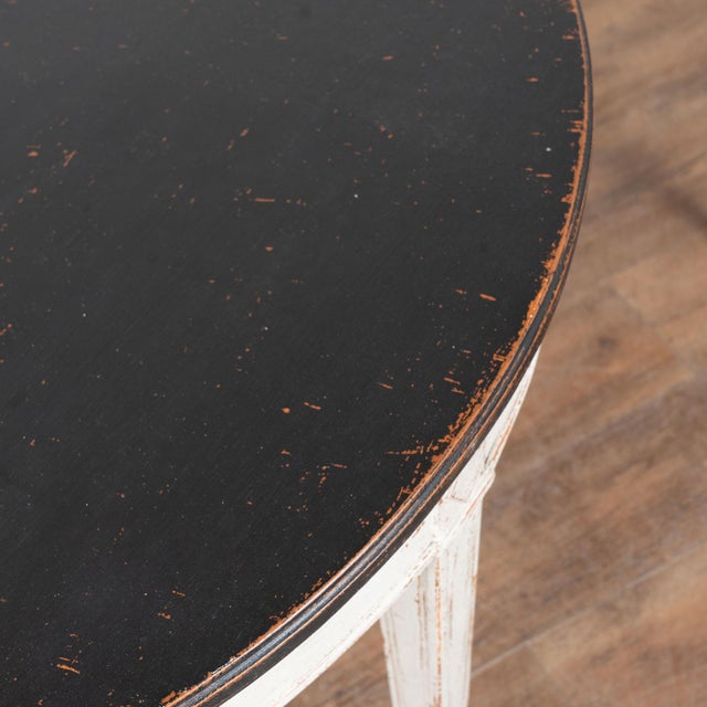 Late 19th Century 19th Century Swedish Gustavian Pair of Demi Lune Side Tables Consoles For Sale - Image 5 of 11