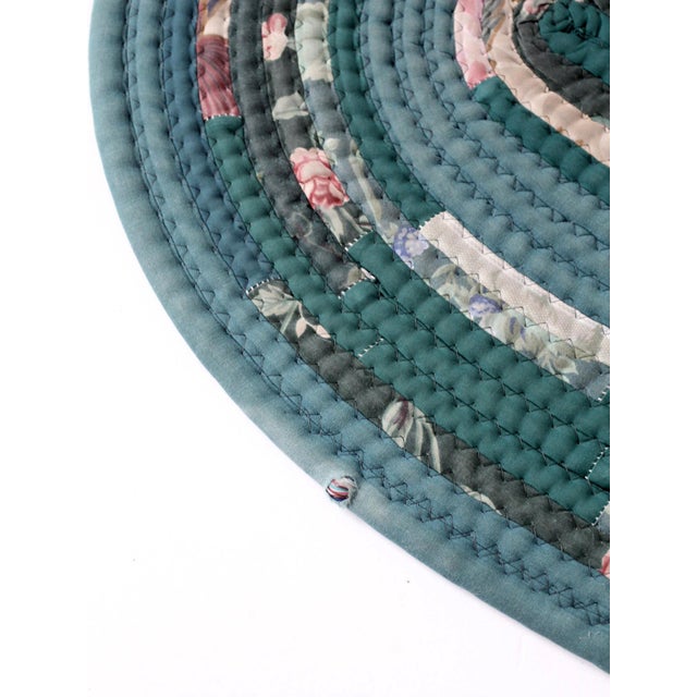 Vintage Handmade Braided Rag Rug For Sale - Image 6 of 11