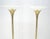 Mid 20th Century Pair of Clover Shape Base Trumpet Shades Brass Floor Lamps c1970s For Sale - Image 5 of 18