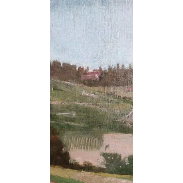 William Victor Aubert, Vue sur le lac dans les hauteurs de Vully, Oil on Canvas For Sale - Image 5 of 10