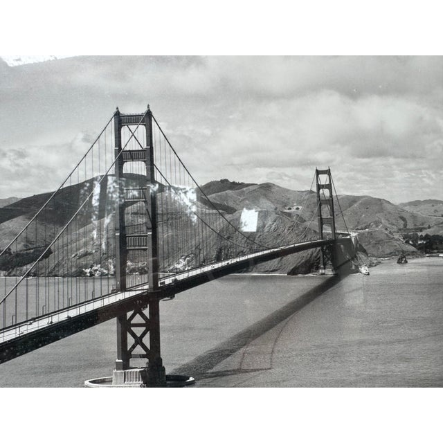 Photography Pair of Vintage Golden Gate Bridge Black and White Photographs For Sale - Image 7 of 13
