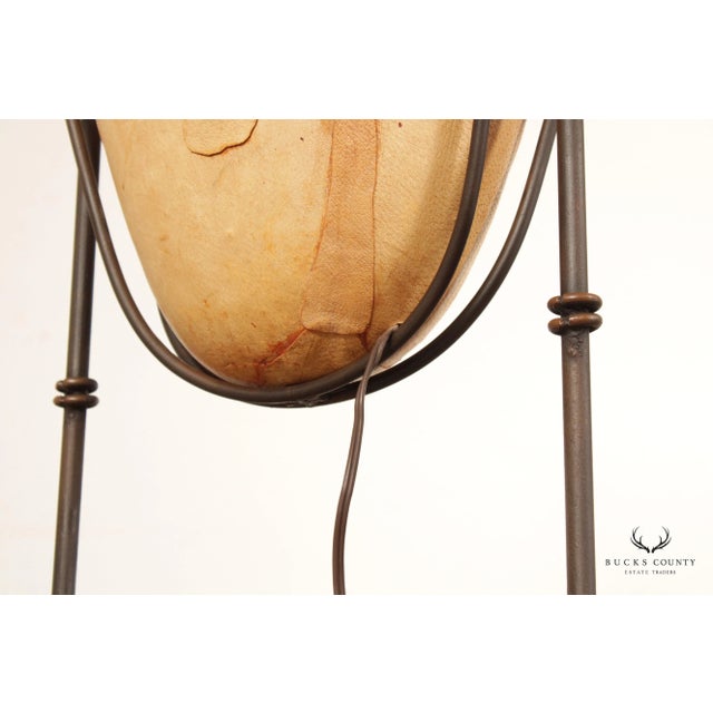 Metal Rustic Style Studio Crafted Sculptural Floor Lamp For Sale - Image 7 of 12