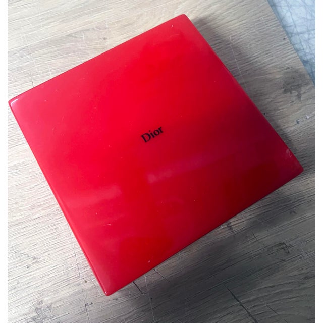 2010s Maison Dior Red Lacquer Box For Sale - Image 5 of 5