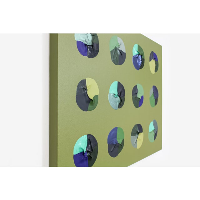 Abstract Textured Painting by Logan Ledford Titled We Are Lucky. Say It Out Loud. For Sale - Image 3 of 4