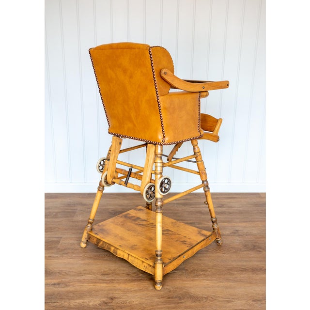 Mid-Century Modern Childrens Metamorphic Highchair Buggy Early Learner, 1930s For Sale - Image 17 of 18