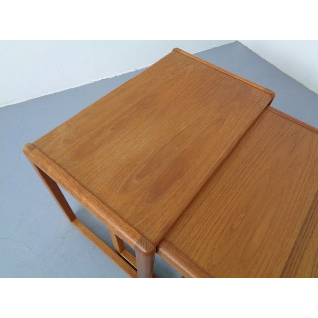 Danish Teak Nesting Tables by Preben Schou, 1960s, Set of 3 For Sale - Image 13 of 17