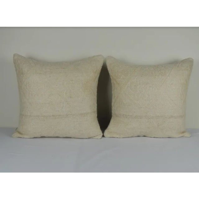 1990s Pair Vintage Turkish Pillow Cover 20'' X 20'' For Sale - Image 5 of 5