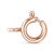Contemporary 10K Rose and White Gold Plated .925 Sterling Silver 1/4 Cttw Miracle-Set Champagne Diamond Triple Circle 18" Necklace (I2-I3 Clarity) For Sale - Image 3 of 5