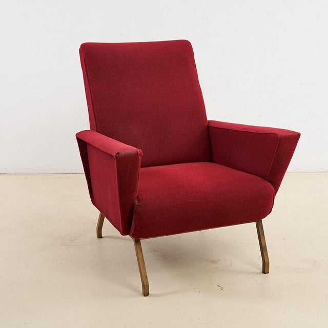 Vintage Red Lounge Chair, 1950s For Sale - Image 6 of 6