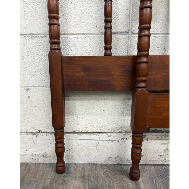 Traditional Vintage Full Size Jenny Lind Spindle Bed Spool Headboard and Footboard For Sale - Image 3 of 12
