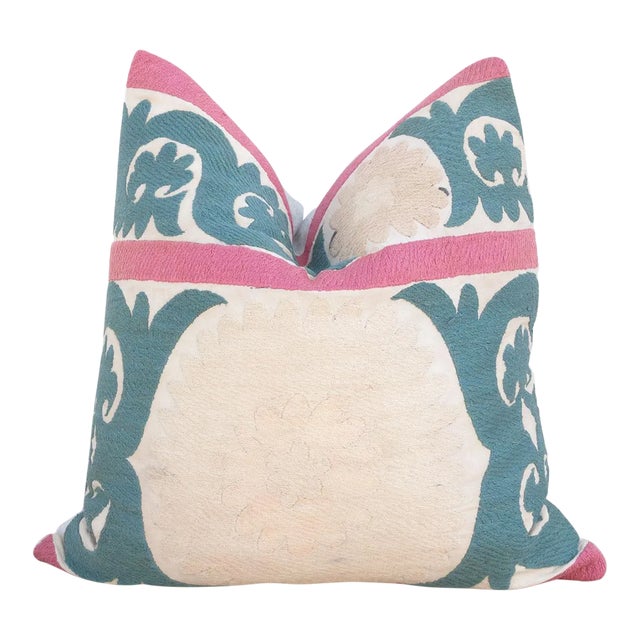 Peshwai Vintage Suzani Pillow For Sale