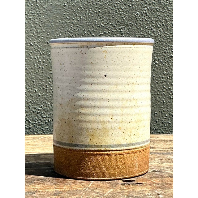 Vintage Original Studio Pottery Vase For Sale - Image 9 of 12
