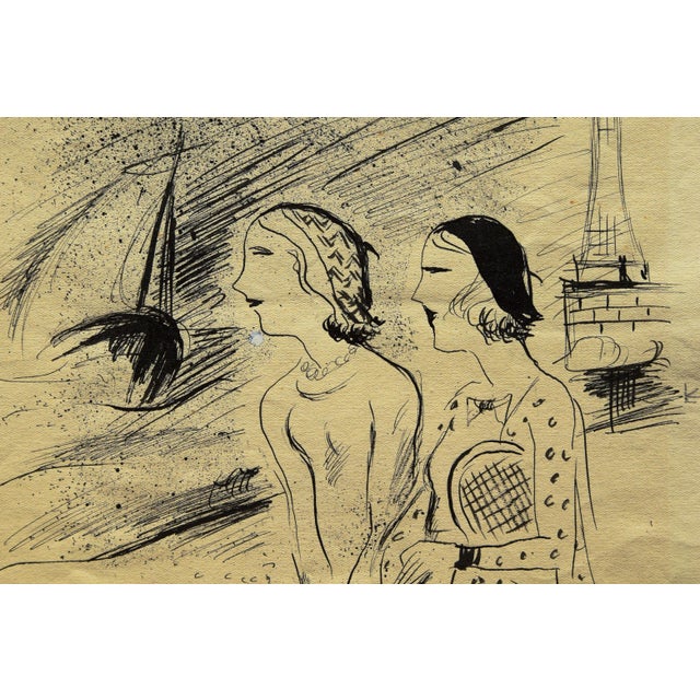 André Szenes, In the Storm of Time, 1920s, Ink on Paper For Sale - Image 6 of 16
