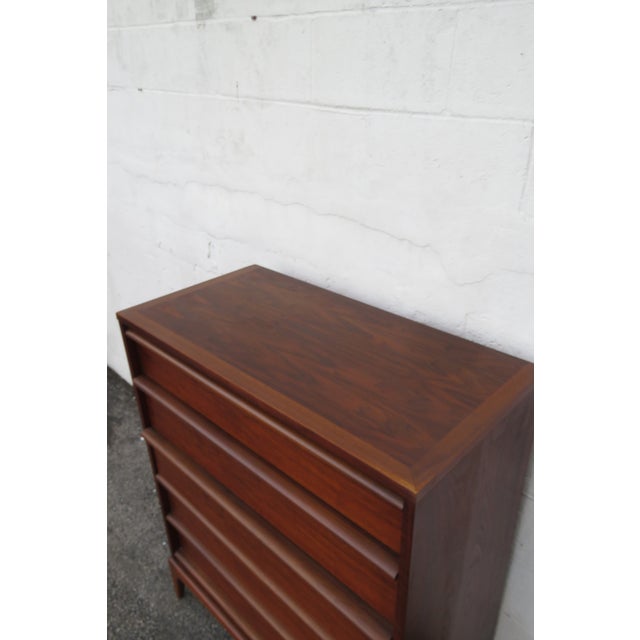 Lane Furniture Mid 20th Century Modern Tall Chest of Drawers 6231 For Sale - Image 11 of 14