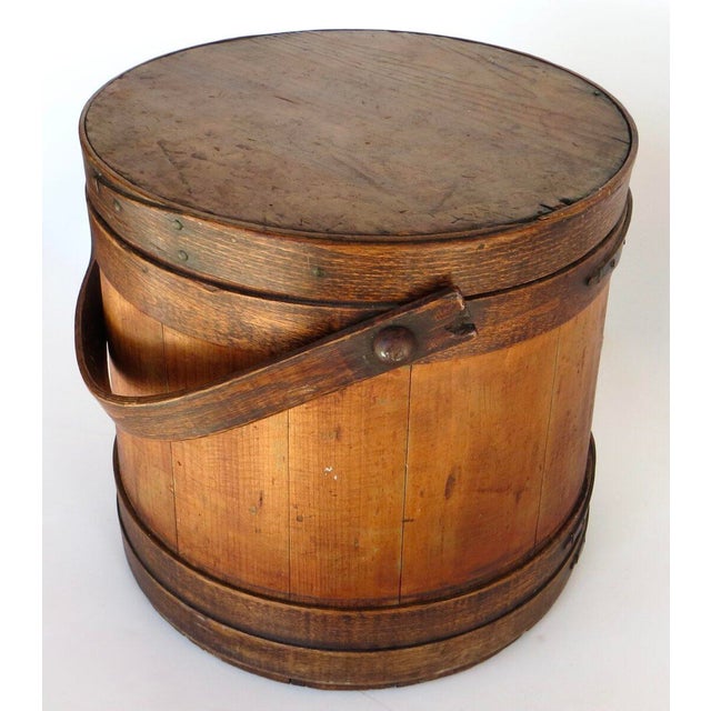 American Late 19th C Authentic Shaker Wood Bucket. Pennsylvania, Circa 1885. All Original For Sale - Image 3 of 10