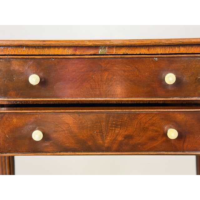Federal Style Mahogany Two-Drawer Work Table, Early 20th Century For Sale - Image 12 of 16