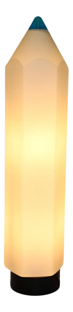 1980s Modern F. Marangoni Murano Glass Floor Lamp White