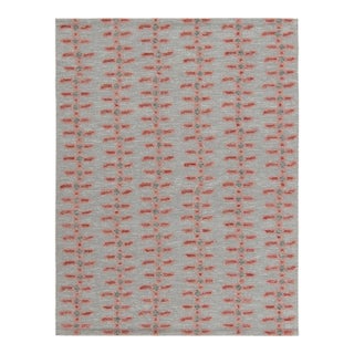 Scandinavian Style Kilim Rug in Gray, Red & Pink by Rug & Kilim 5x8 For Sale