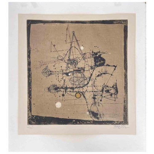 Untitled is an artwork realized by Johnny Friedlaender 1970s. Etching on wove paper. Signed and numbered. Edition of 135...