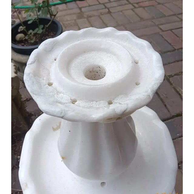 Vintage Carved Marble Marble Fountain Tiers For Sale - Image 10 of 10