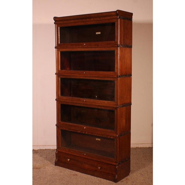 Oak Bookcase with Drawer by Globe Wernicke For Sale - Image 11 of 11