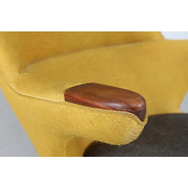 1950s Danish Teak Chair with Wool Upholsery in the style of H. J. Wegner, 1950s For Sale - Image 5 of 11