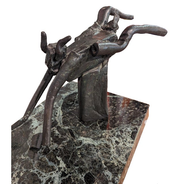Reuben Nakian Reuben Nakian "Nymph and Goat" Modern Abstract Mythological Bronze and Marble Sculpture, 1982 For Sale - Image 4 of 5