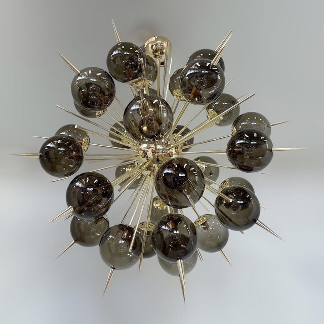 Fabio Ltd 21st Century Smoky Murano Pinocchio Chandelier by Fabio LTD For Sale - Image 4 of 7