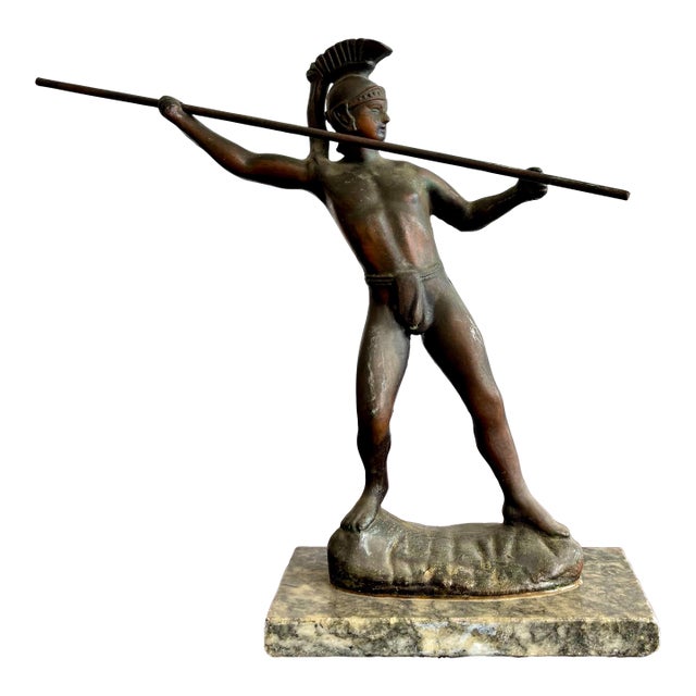 Vintage Grand Tour Bronze Gladiator Statue For Sale