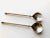 Vintage Silver Plated E.P Twist Handle Serving Fork and Spoon, Marked E.P Zinc Italy 9.60"L , Condition with some age wear.