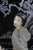 Black Black Lacquered Mother of Pearl Geisha Garden Courtyard Panels 24" For Sale - Image 8 of 13