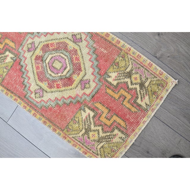 Rug & Kilim Vintage Turkish Handmade Small Carpet For Sale - Image 4 of 6