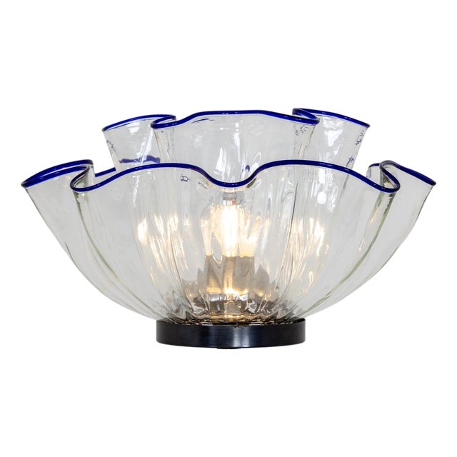 1970s "Fazzoletto" Italian Art Glass Table Lamp For Sale