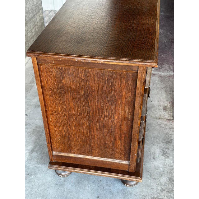 Mid-Century Modern Oak Chest of Drawers with Four Drawers, 1950s For Sale - Image 17 of 18