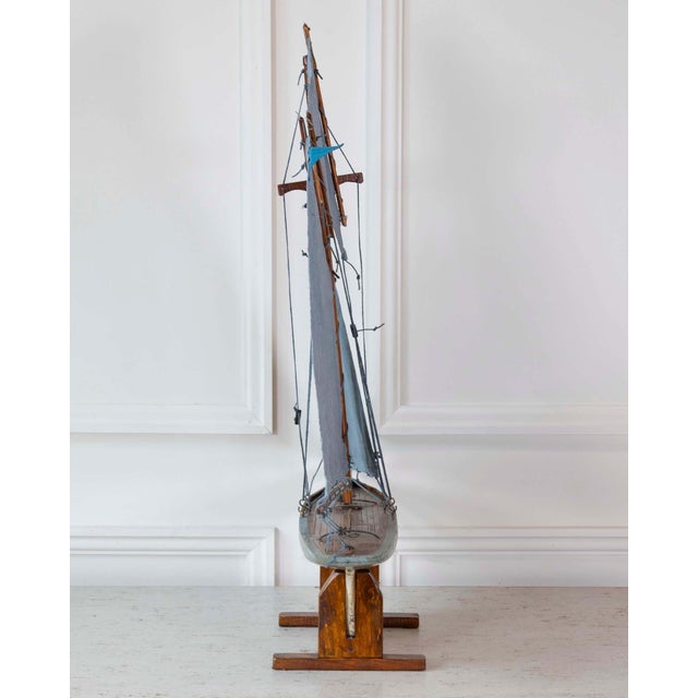 English 20th Century Bowman Carved Wood Gaff Cutter Pond Yacht For Sale - Image 16 of 18