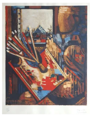 Marcel Gromaire, The Painter, 1943, Lithograph