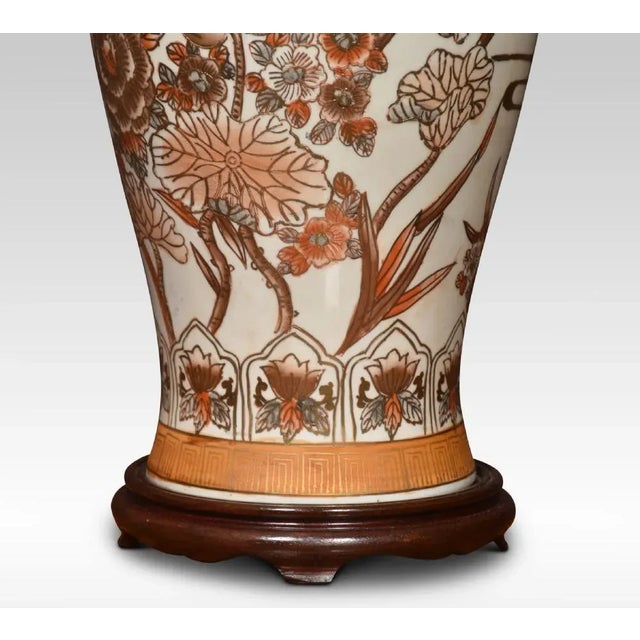 Satsuma Porcelain Vase Lamp For Sale - Image 3 of 6