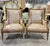 Neo-Classical Gold Bergère Wing Chair With Gold Leaf Details For Sale - Image 4 of 4
