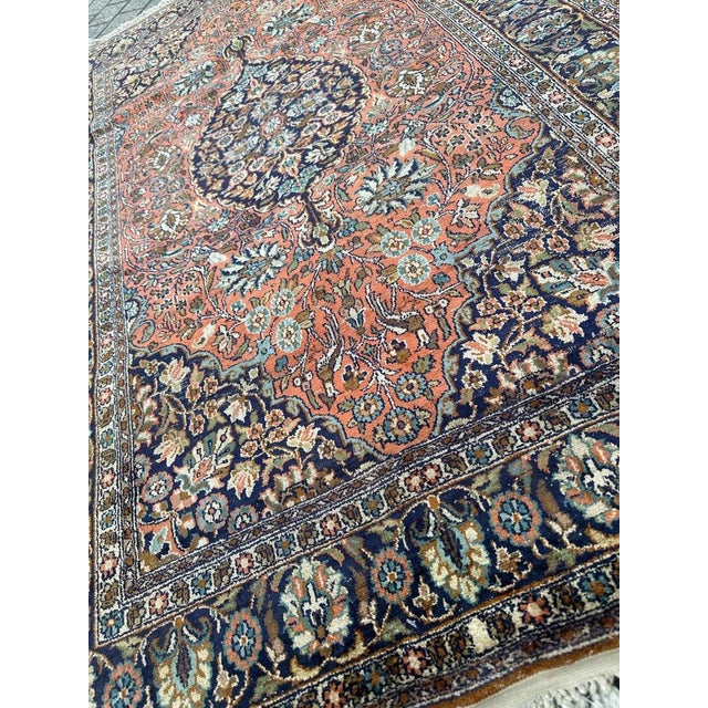 Vintage Silk Kashmir Rug, 1980s For Sale - Image 15 of 18