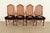 French Karges Style French Regency Louis XVI Carved Teak and Cane Back Dining Chairs, Set of Four For Sale - Image 3 of 14