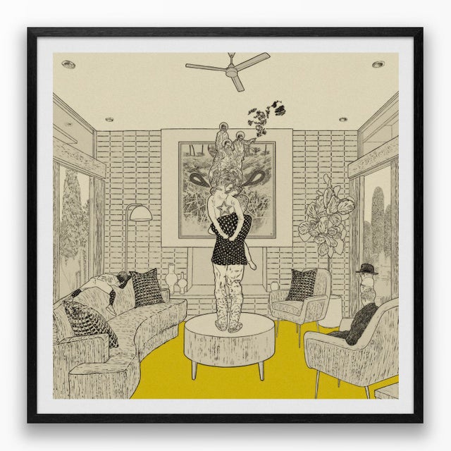 From Steve Moors’ Yellow Pages collection, this 2024 work depicts a carefully observed interior scene populated by small...
