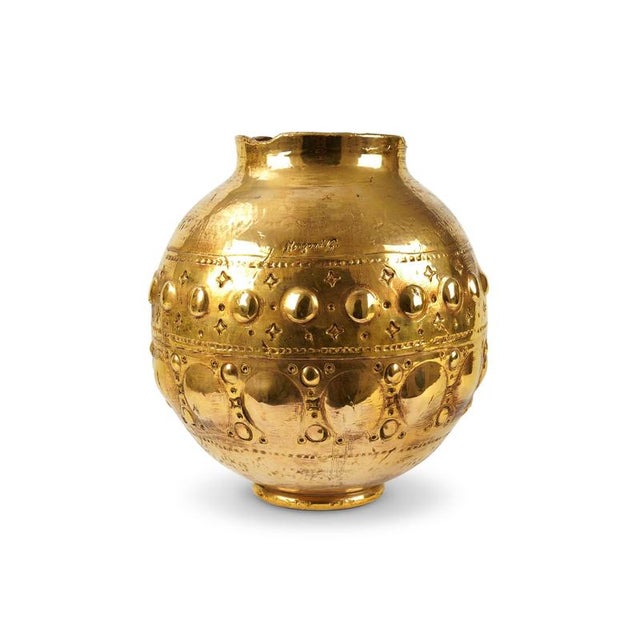 Platinum Luster Astra Vase by deBlona Dimensions: D 36 x H 40 cm. Materials: Ceramic. Colors: 24 Kt Gold Luster / Platinum...