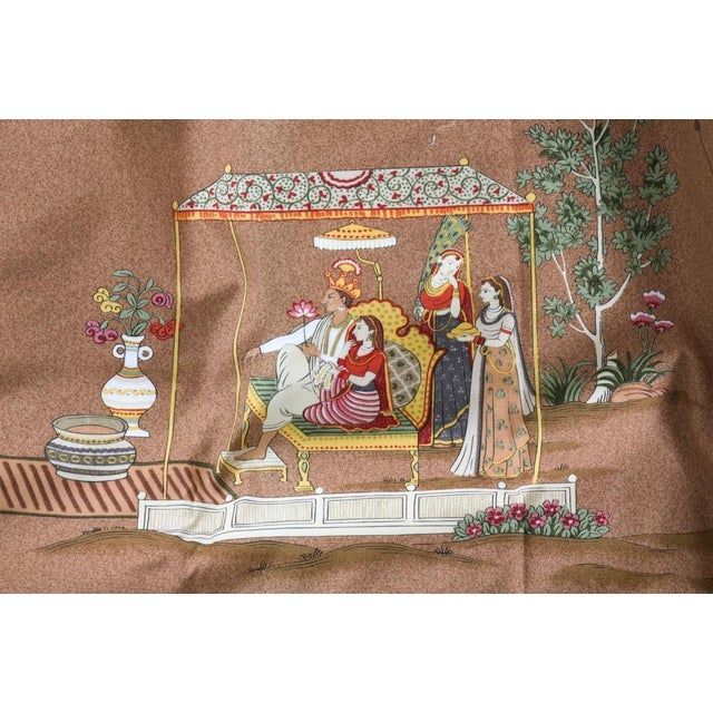 Metal Vintage Drapery Curtain Panels- Group of Four For Sale - Image 7 of 10