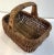 Boho Chic Vintage Rounded Bottom Handled Basket For Sale - Image 3 of 6